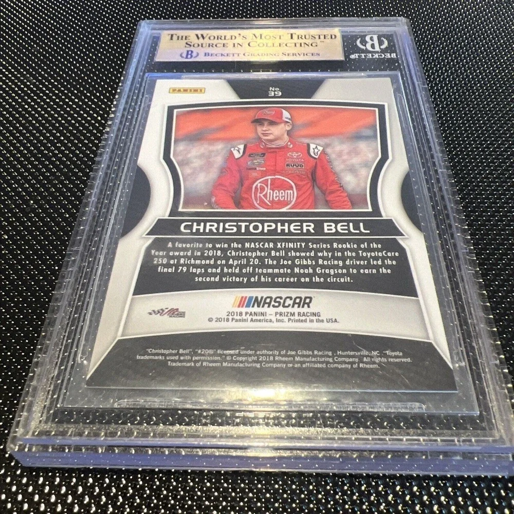 2018 Panini Prizm Racing #39 Christopher Bell Silver Prizm RC BGS 9.5 GEM MINT